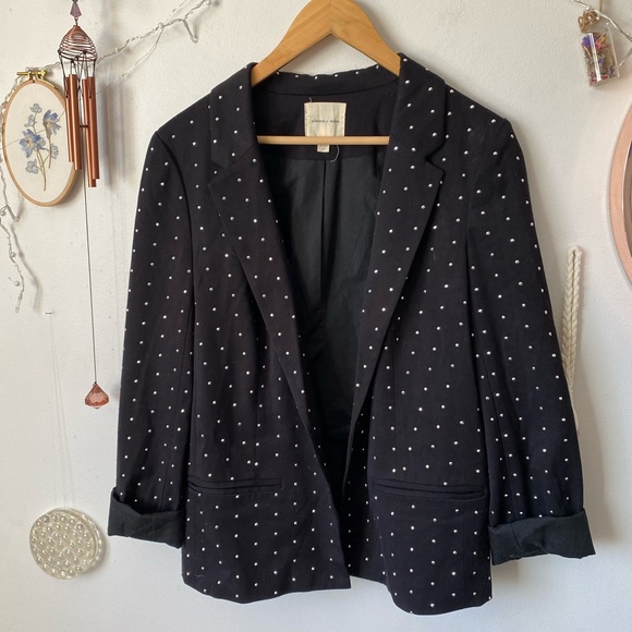 Stunning black & silver studded blazer! - Picture 1 of 7